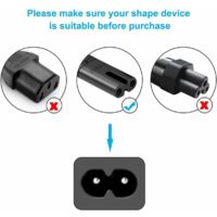 Câble Alimentation Européen C7 1m - Fiche Type C Vers Prise C7 Femelle Pour PS4/PS5, TV, Imprimante...