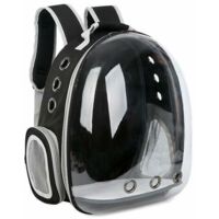 Sac à Dos Transparent Panoramique Portable (Noir) pour Chats et Chiens