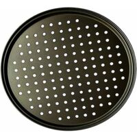 Acier Au Carbone Plat Four Perforé Multi-Usages Plaque à Pizzac Anti-adhérent Plaques à Pizza Utilisée pour Pâtisserie, La Pizza, Le Gâteau, Les Sandwichs, Saucisse, Galettes