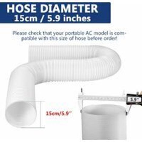 SHINING HOUSE Flexibler PVC-Aluminium-Abluftschlauch, 150 Mm Länge, 6 M - Entlüftungsschlauch
