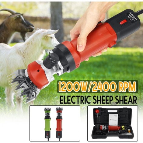 [NIEMALS VERWENDET] Elektrische Schafschere mit 1200 W, tragbare Schafschermaschine mit 6 Geschwindigkeiten, elektrische Ziegenschere für Schafe, Ziegen, Lamas, Pferde, Alpakas, dickes Fell und die Pf