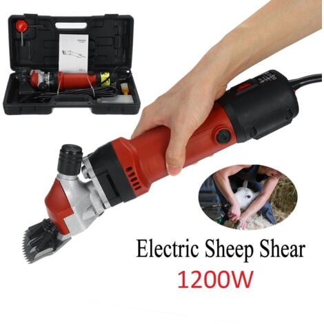 [NIEMALS VERWENDET] Elektrische Schafschere mit 1200 W, tragbare Schafschermaschine mit 6 Geschwindigkeiten, elektrische Ziegenschere für Schafe, Ziegen, Lamas, Pferde, Alpakas, dickes Fell und die Pf