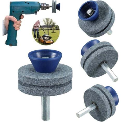 Rasenmäher Messerschärfer 4 Stück - Für Bohrmaschinen & Gartengeräte