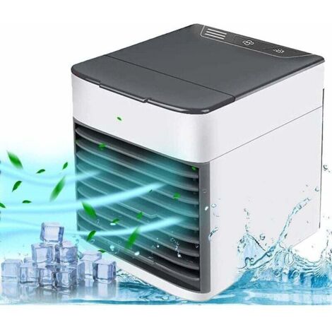Tragbare 3-in-1-Mini-Klimaanlage mit Ventilator-, Kühler-, Luftbefeuchter- und Reinigungsfunktion. Einstellbar mit drei Betriebsgeschwindigkeiten.