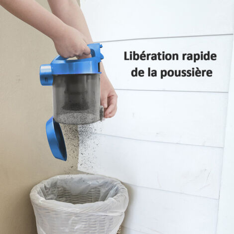 Aspirateur Traîneau sans sac Cyclonique - Aspirateur sans sac Compact 1200W pour Tapis et Sols durs- Capacité 3,0 L - Bleu