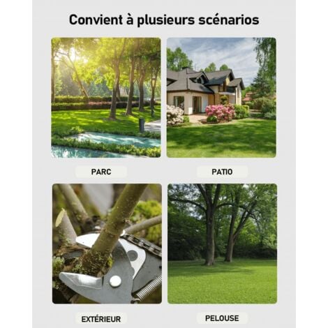 Coupe-bordures sans fil 36V - 2 Batteries Chargeur inclus - Tige télescopique - Angle réglable - 3 types de lame pour Herbe Jardin etc