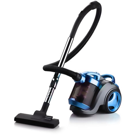 Aspirateur Traîneau sans sac Cyclonique - Aspirateur léger 1200W pour Tapis et Sols durs- Capacité 3,0 L - Bleu