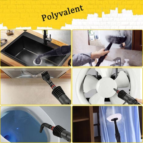 Magicfox Nettoyeur Vapeur Portable Polyvalent, avec 9 Accessoires pour Enlever des Taches de Canapé, Tapis, Vitre, Matelas, Sol etc