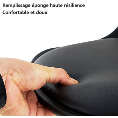 KITYTETY Tabourets de Bar et Cuisine Design SIG - Lot de 2 Chaises de Bar - Hauteur Réglable (Noir)