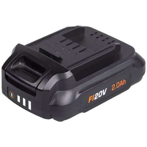 FERM - Industrial - Batterie - 20 V - 2,0 Ah – pour la plateforme de batteries FERM Industrial