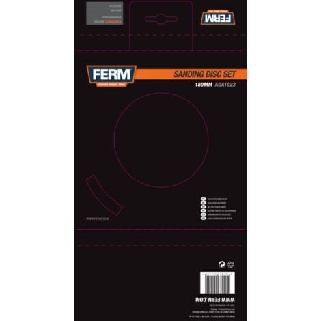 FERM AGA1022 Disques abrasifs 180mm 5 pc.