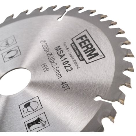 FERM MSA1022 Lame de scie 200x30/16 40dents pour TSM1032