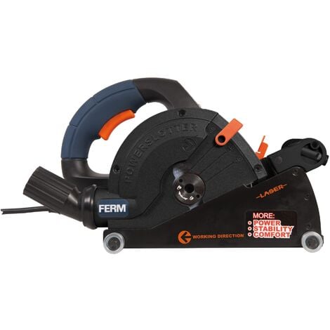 FERM WSM1008 Rainureuse 1600W 150mm, Laser - Incl. 2 Lames Diamant et Adaptateur D'aspirateur