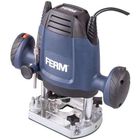 Ferm – Défonceuse 1200W PRM1021 – Vitesse variable 9000-30000 tr/min – Profondeur max 35mm – Diamètre fraise max 32mm – Pour bois dur