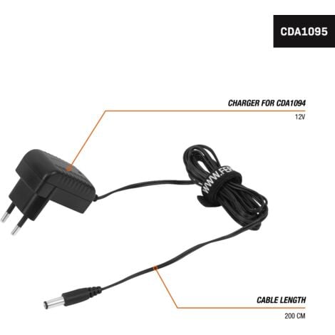 FERM CDA1095 Chargeur 12V pour JSM1026, OTM1006, CTM1016
