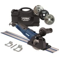 FERM CSM1043S Scie circulaire de précision 500W - Avec 3 lames et 2 guides parallèles inclus