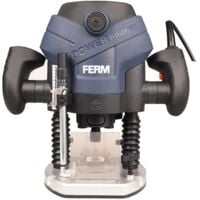 FERM PRM1015 Défonceuse 1300W - Incl. 6 fraises, Éclairage LED et set d'accessoires