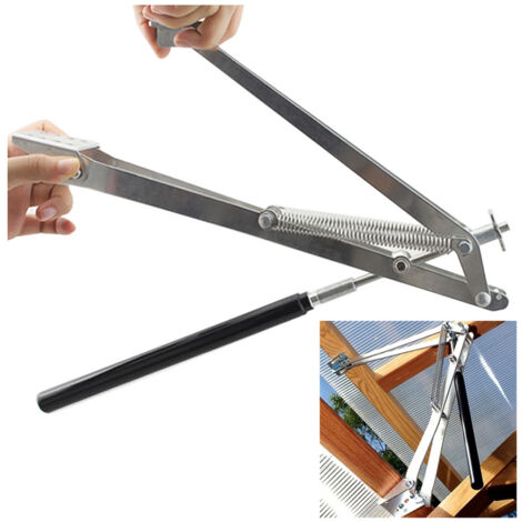 Lot De 2 Ouvre-fenêtres Automatiques à Double Ressort Pour Serre – Ventilation Thermosensible, Cadre Aluminium, Noir/argent - 4