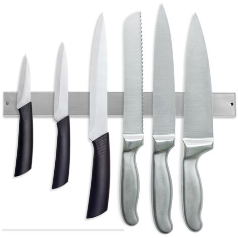 Support Magnétique Pour Couteaux Muraux - Range-Ustensiles De Cuisine En Acier Inoxydable 36cm