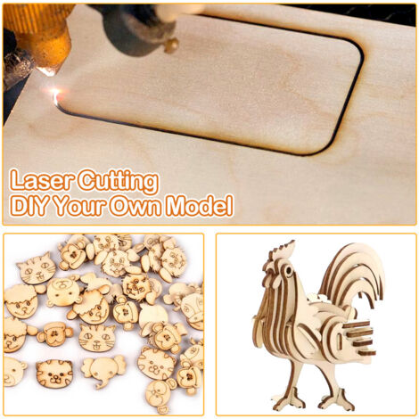 20 Fogli MDF Legno Per Fai Da Te - Ideali Per Laser, Modellismo E Progetti Creativi - Foto 4