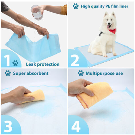 Lot De 12 Tapis Absorbants 60x60 Cm - Pour Chiens, Chats, Chiots - Alèses Résistantes