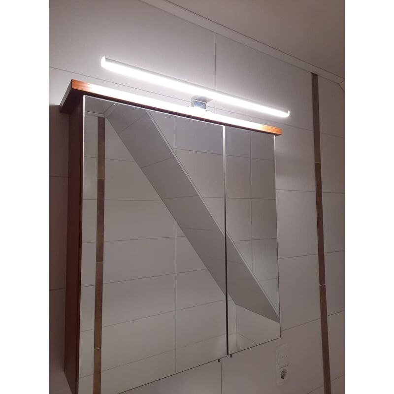Lampe Miroir Salle De Bain LED 40cm 8W Blanc Chaud - Applique IP65 Étanche Acier Inoxydable