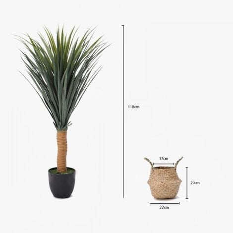 Plante artificielle Dragonnier des canaries avec pot tissé-Ø17cm H118cm