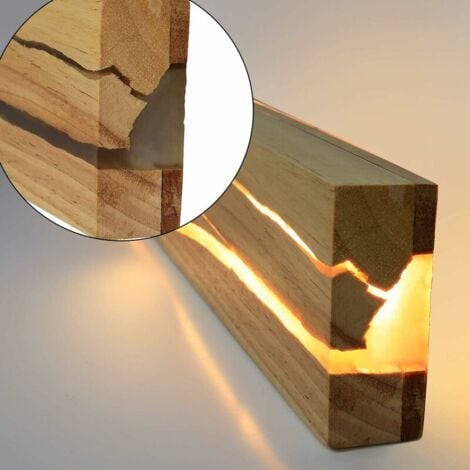 LED-Wandleuchte, Innenwandleuchte, Schlafzimmer-Wandleuchte aus Holz – 3000 K warmweiße LED, 7 W, drehbare Korridor-Nachtlampe mit Schalter, Innenbeleuchtung