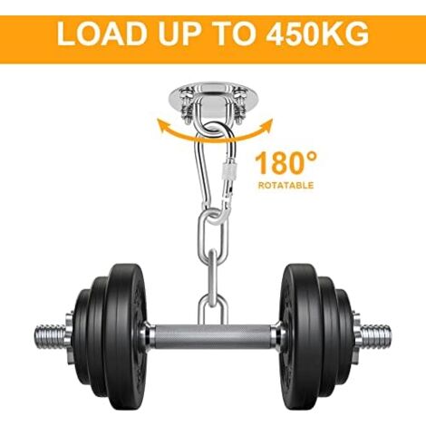 Hanured 4x Stahl-I-Träger-Aufhänger - Verstellbar 6,3-19cm Für Boxsack & Schwere Lasten