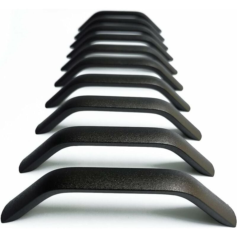 10 pièces Poignée de meuble des Trous de 128 mm Noir Mat Poignées de Meubles Poignées de Placard Poignées de Cuisine Poignées de Tiroir de Meubles