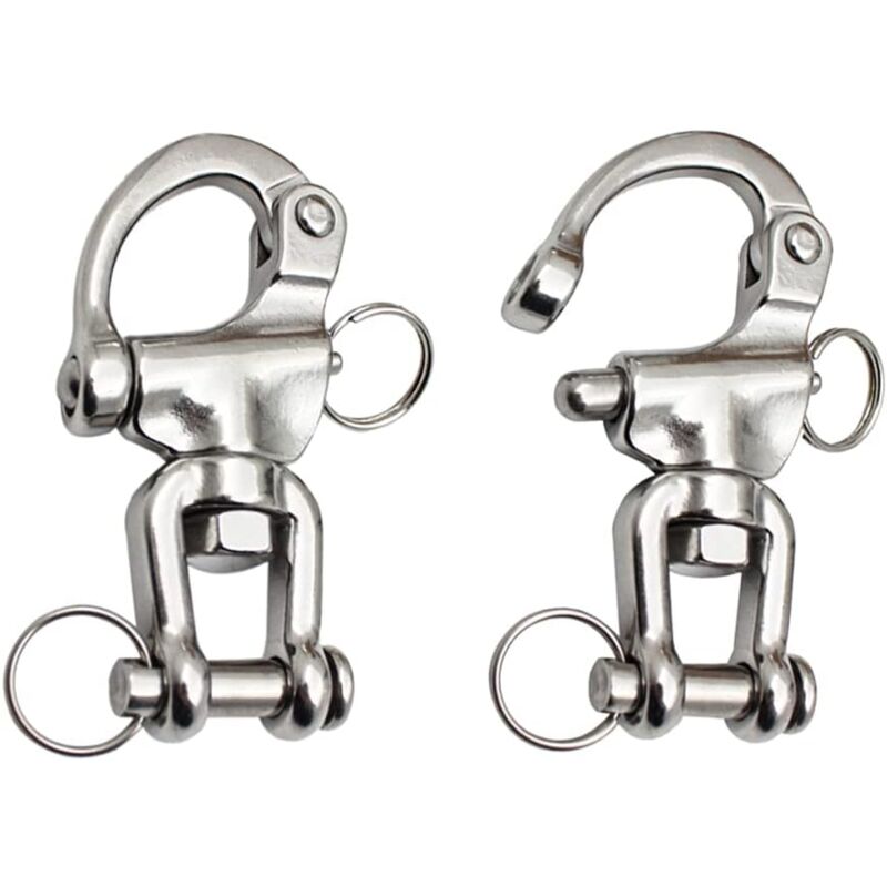 8 Pièces Mousqueton Noir Mousqueton à Verrouillage Connecteur De Chaîne