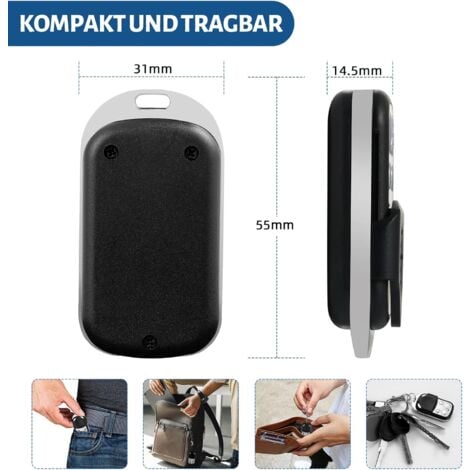 Paquet de 4 télécommandes de porte automatique, fréquence 433.92Mhz, télécommande à code fixe, peut copier le code d'apprentissage, code roulant, programmable