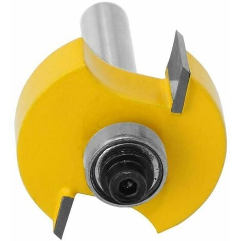 Fraise à feuillure à tige de 8 mm avec 6 roulements pour plusieurs profondeurs 28,6 mm 22,2 mm 19,05 mm 15,9 mm 12,7 mm 9,52 mm Outil de menuiserie