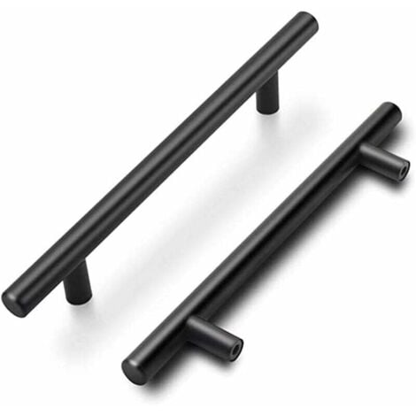 Lot de 15 Poignee de meuble Cuisine 188mm Poignee Porte Cuisine NoirePoignée Meuble Noir Poignée Cuisine Entraxe 188mm avec Finition Mate en Acier Inoxydable