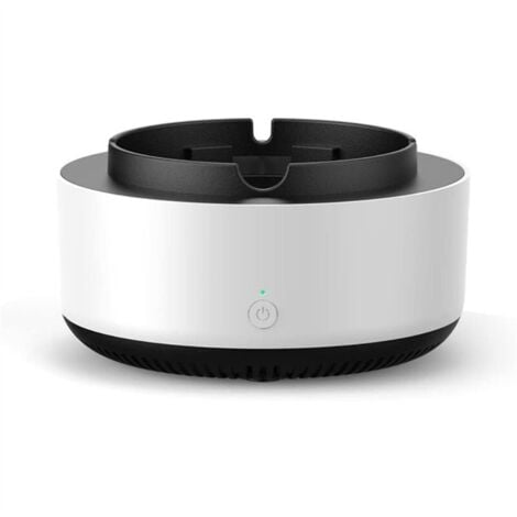 Cendrier purificateur d'air 2 en 1 multifonctionnel sans fumée avec filtre, cendriers pour cigarettes pour la maison, l'intérieur, la voiture, le bureau (blanc)