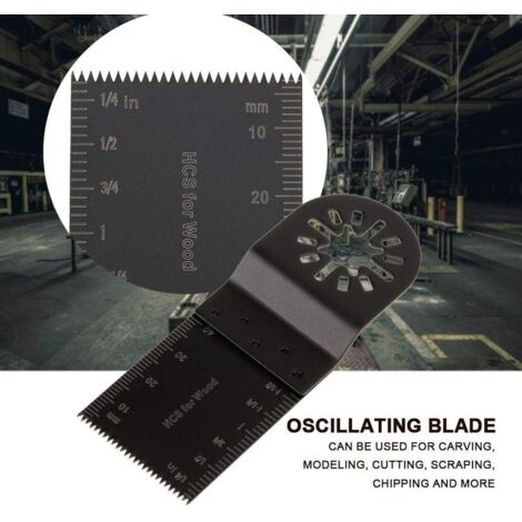 Lot de 20 lames de scie à oscillantes en acier au carbone, Outil oscillantes multifonction lames 34 mm, lames rotative pour le bois, le plastique, le tôle mince et les clous
