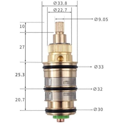 Kit de réparation en laiton avec cartouche thermostatique pour mitigeur de douche