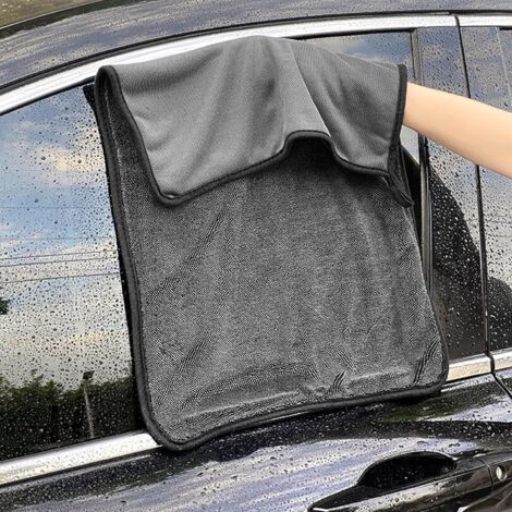 90x60CM Une serviette de voiture en queue de cochon épaissie en microfibre de   - Total Clean Chiffon Microfibre