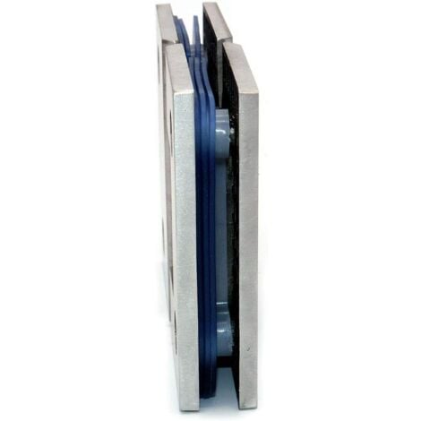 Lot de 2 charnières de porte de douche en verre vers support en verre, ouverture et fermeture à 180 degrés, serrage en acier inoxydable 304, convient pour vitrine en verre de 6-12mm