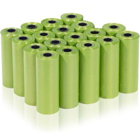 Houhence – Sac à crottes pour chien 270 pièces – Sacs de 30 x 22 cm en polyéthylène – 40 rouleaux avec 15 sacs chacun – Adaptés à tous les chiens