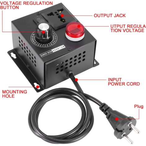 10000W Menages Controleur De Tension Variable Compact Portable Vitesse Temperature Tension Adjuatable Regulateur Dimmer 82491070