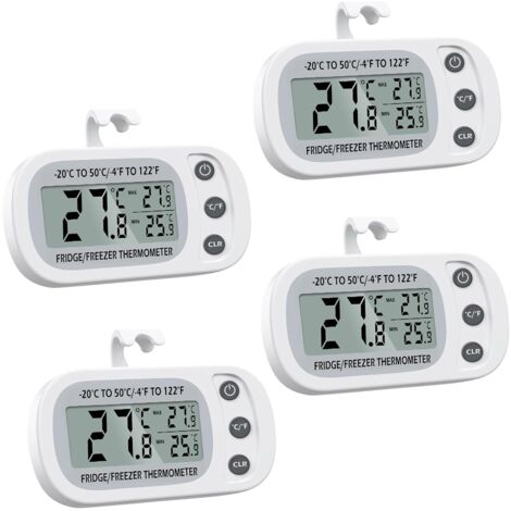 Chengzhi Thermomètre Numérique Réfrigérateur – Mini LCD Précis -20°C à +60°C, Max/Min, Aimanté, Idéal Congélateur Et Maison