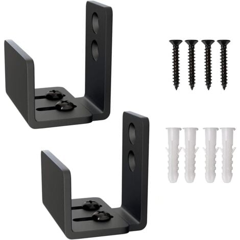 2pcs Guide de sol pour porte coulissante, réglable pour porte et armoire, en acier