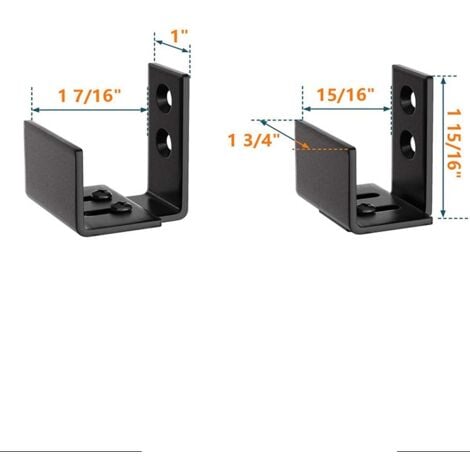 2pcs Guide de sol pour porte coulissante, réglable pour porte et armoire, en acier