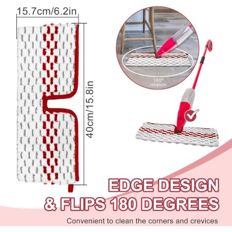4 Pièces 2 en 1 serpillière vileda pour Vileda 1-2 Spraymax Mop en Microfibre Lavable Coussin de Nettoyage pour Serpillière Recharge Microfibres pour Tous Types de sols