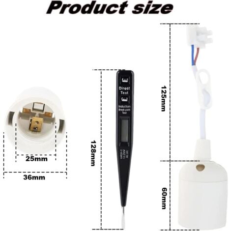 11Pcs douille E27 blanc, E27 rénovation Douille, 250V 4A douille de lampe avec câble, Douille de Chantier, convertisseur Baïonnette pour Ampoules LED et Ampoules Halogènes.
