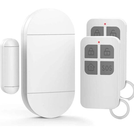 Houhence – Détecteur d'ouverture de porte sans fil – Alarme 130 dB – Portée jusqu'à 15 m – Installation facile avec ruban adhésif – Pour maison et bureau