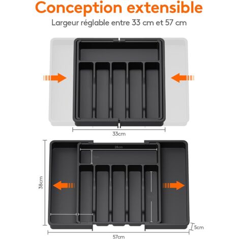 Cexovo Schubladen Organizer Set - 4-teilig & Verstellbar Für Küche & Büro