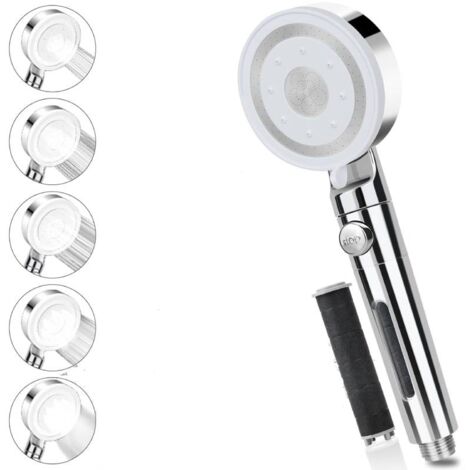 Duschkopf Mit Filter & 3 Sprühmodi | Hochdruck Power-Dusche | Wassersparend Mit Stopp-Taste