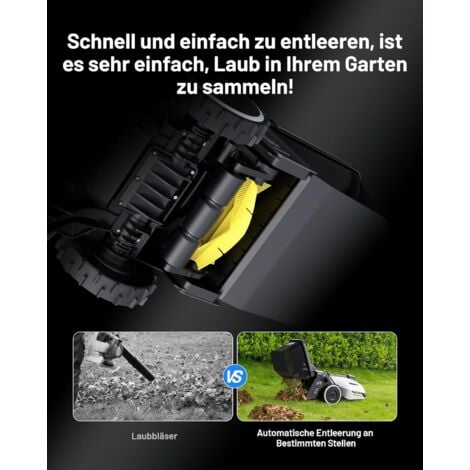 Mammotion Kehrmaschinen-Kit für YUKA Serie Mähroboter, Rasen- und Laubsammler für Roboter-Rasenmäher YUKA 1000, 2000